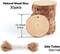 Natural Wood Slices 30Pcs 3.1&#x27;&#x27;-3.5&#x27;&#x27; Unfinished Wood Kit with Pre-Drilled Hole, Wood Slices Ornaments for Christmas DIY Rustic Crafts Wooden Circles Coasters Wedding Decor, 33 Feet Twine